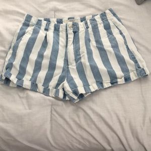 Forever 21 Striped Jean Shorts